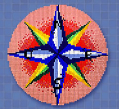 Dibujos para piscinas en gresite - Rosa de los vientos